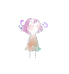 水彩系女子（個別スタンプ：2）