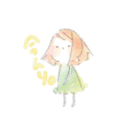 水彩系女子（個別スタンプ：11）