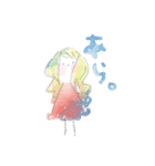 水彩系女子（個別スタンプ：12）
