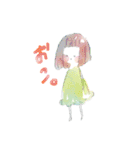 水彩系女子（個別スタンプ：14）
