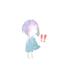水彩系女子（個別スタンプ：19）
