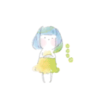 水彩系女子（個別スタンプ：21）