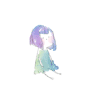 水彩系女子（個別スタンプ：24）