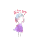 水彩系女子（個別スタンプ：26）