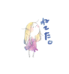 水彩系女子（個別スタンプ：27）
