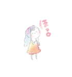 水彩系女子（個別スタンプ：32）