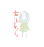 水彩系女子（個別スタンプ：36）