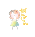 水彩系女子（個別スタンプ：38）