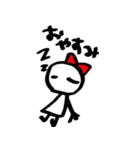 赤リボンちゃん（個別スタンプ：4）