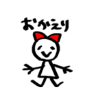 赤リボンちゃん（個別スタンプ：8）
