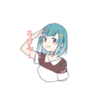 チョコミントちゃんとお友達（個別スタンプ：1）