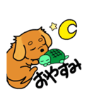 愛犬ティンクと仲良し亀さん（個別スタンプ：11）