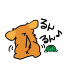 愛犬ティンクと仲良し亀さん（個別スタンプ：16）