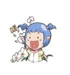 Cute Orchid girl（個別スタンプ：2）