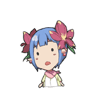 Cute Orchid girl（個別スタンプ：3）