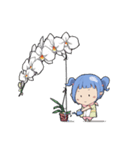 Cute Orchid girl（個別スタンプ：13）