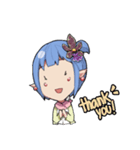 Cute Orchid girl（個別スタンプ：14）
