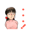 昭和の漫画風キャラちえみのテキトーな挨拶（個別スタンプ：4）