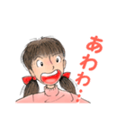 昭和の漫画風キャラちえみのテキトーな挨拶（個別スタンプ：9）