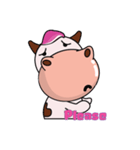 Super Cute Cow with Big Nose（個別スタンプ：8）