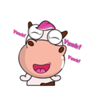 Super Cute Cow with Big Nose（個別スタンプ：14）