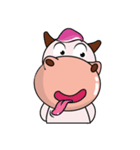 Super Cute Cow with Big Nose（個別スタンプ：17）