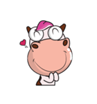 Super Cute Cow with Big Nose（個別スタンプ：21）