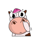 Super Cute Cow with Big Nose（個別スタンプ：26）