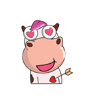 Super Cute Cow with Big Nose（個別スタンプ：32）