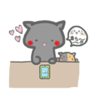 黒猫さんとサビ猫ちゃん（個別スタンプ：36）