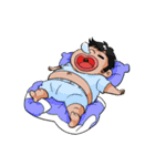 若い男性と女の子（個別スタンプ：15）