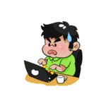 若い男性と女の子（個別スタンプ：32）