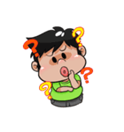 若い男性と女の子（個別スタンプ：36）