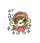 ウルウル瞳のキュートな女の子（個別スタンプ：1）