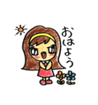ウルウル瞳のキュートな女の子（個別スタンプ：3）