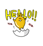 たまごウサギ（個別スタンプ：3）