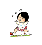 Hard-working Girl in Flower Dress（個別スタンプ：6）