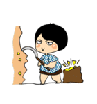 Hard-working Girl in Flower Dress（個別スタンプ：33）