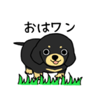 ブラックタンの子犬2（個別スタンプ：4）