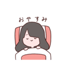黒髪女子のスタンプ（個別スタンプ：6）