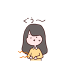 黒髪女子のスタンプ（個別スタンプ：8）