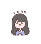 黒髪女子のスタンプ（個別スタンプ：20）