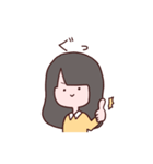 黒髪女子のスタンプ（個別スタンプ：31）