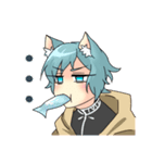 cat Isold and dog Ira（個別スタンプ：1）