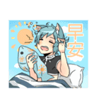 cat Isold and dog Ira（個別スタンプ：40）