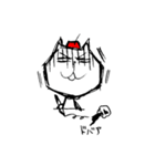 原稿をするねこ（個別スタンプ：3）