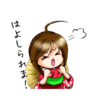 富山弁☆浴衣女子南ちゃん（個別スタンプ：34）