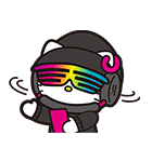 DJ Hello Kitty（個別スタンプ：22）