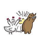 White Duck ＆ Brown Bear（個別スタンプ：9）