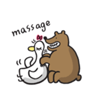 White Duck ＆ Brown Bear（個別スタンプ：13）